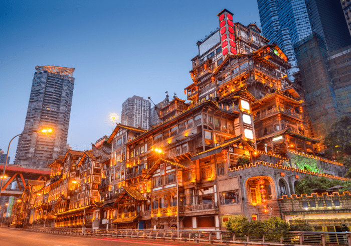 ทัวร์จีน ACH60-01 ฉงชิ่ง เมืองอู่หลง ต้าจู๋ นั่งรถไฟฟ้าวิ่งทะลุตึก (251266)  