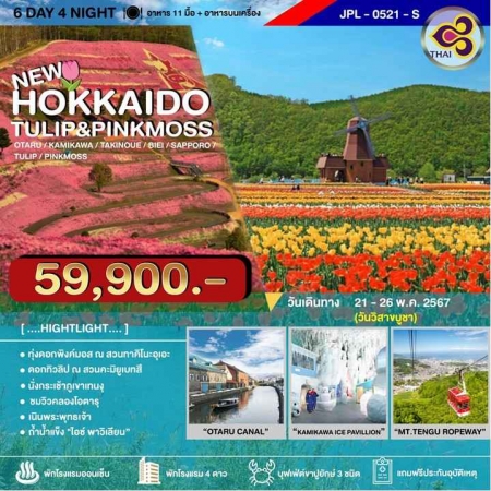 ทัวร์ญี่ปุ่น AJP73-04 HOKKAIDO TULIP PINKMOSS (210567)
