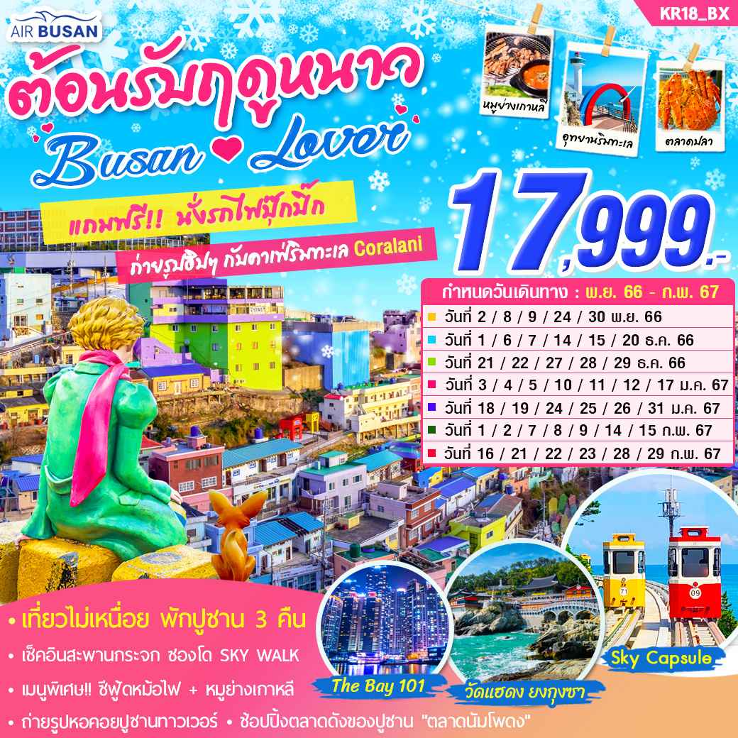 ทัวร์เกาหลี AKR08-01 BUSAN LOVER (090266)   