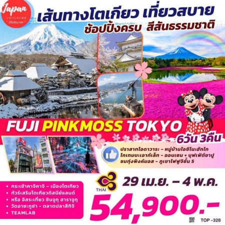 ทัวร์ญี่ปุ่น AJP61-03  FUJI PINKMOSS TOKYO TOP328 (290468) 