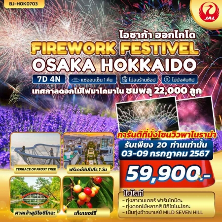 ทัวร์ญี่ปุ่น AJP62-10 OSAKA HOKKAIDO FRIEWORK FESTIVEL (030767)