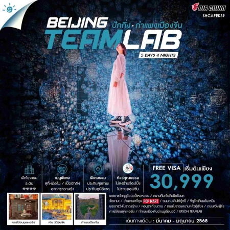 ทัวร์จีน ACH41-15 ปักกิ่ง กำแพงเมืองจีน Teamlab (250668)