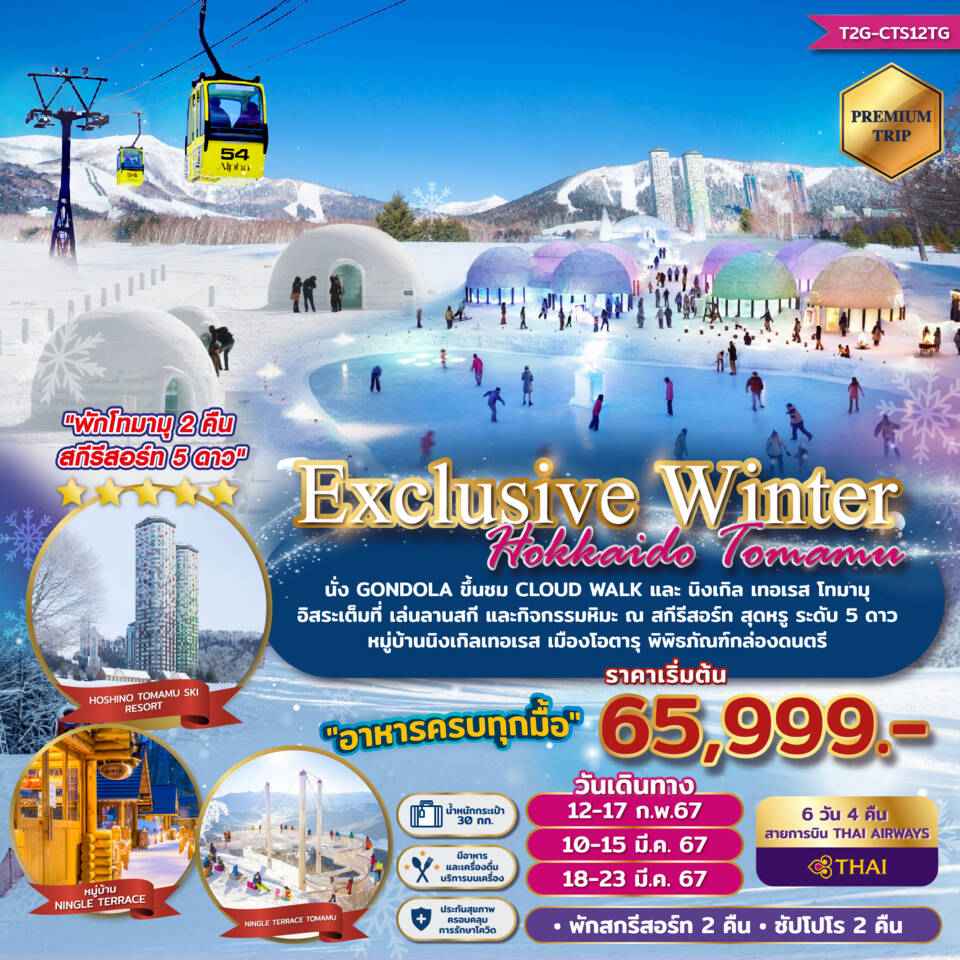 ทัวร์ญี่ปุ่น AJP71-15 EXCLUSIVE WINTER HOKKAIDO TOMAMU (130367)